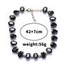 Luxury Black Crystal Gemstone Dinner Necklace, Short Accessories