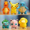 Anime Figures Pikachu Toys Model Charmander Psyduck Squirtle Jigglypuff Bulbasaur 6pcs Kawaii Collect Dolls Kids Gift