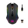 Odnowiona mysz gamingowa Redragon M910-KS RANGER LITE RGB 2.4G Bezprzewodowa/Przewodowa Podwójne Tryby 8000 DPI z Przyciskami Szybkiego Ostrzału - Czarna