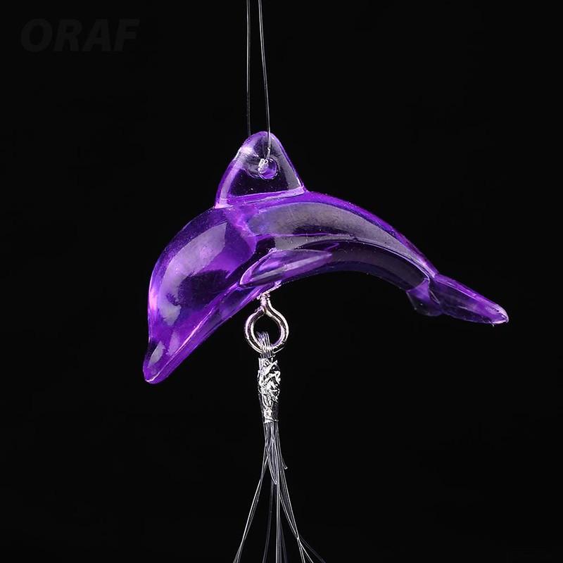 1 pçs tubo de metal golfinho vento carrilhão casa jardim ornamento pingente decoração 40cm