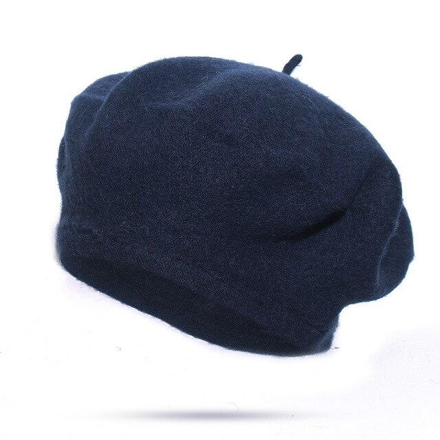 Dámské Dívčí baret Teplá vlna Zimní čepice čepice Vintage Obyčejné čepice Baret Jednobarevné Elegantní Dámské Zimní čepice Dropshipping