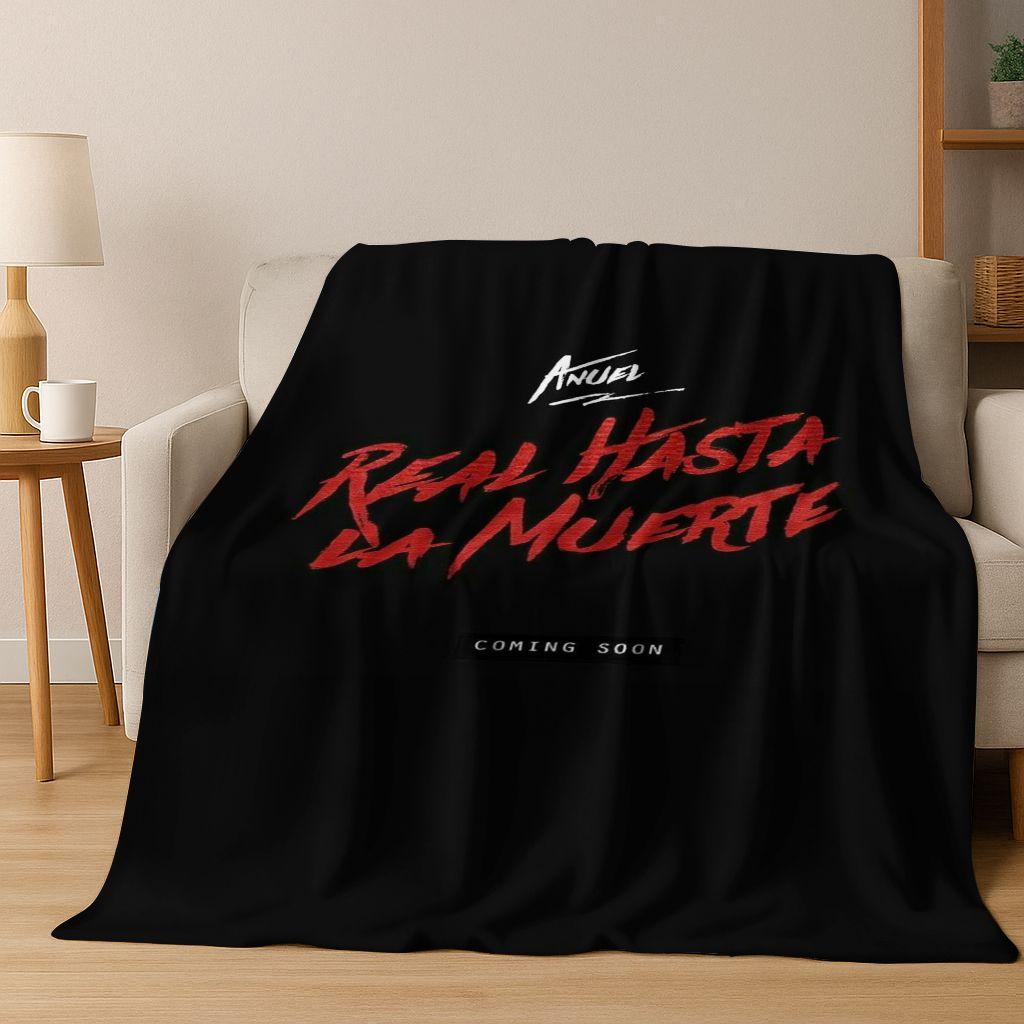 Anuel AA Hip Hop Rapper Singer Flannel Blanket,Warm and Cozy Soft Throw Blanket for Home Bedroom Bed Sofa Cover Kid Gift