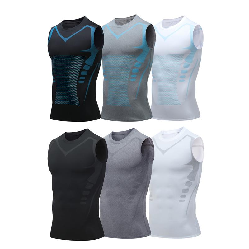 Kompressions-Tanktop Fitnessshirt Ärmellos Schnelltrocknend Sportbekleidung Fitness Bodybuilding Weste Workout Muskel-Top