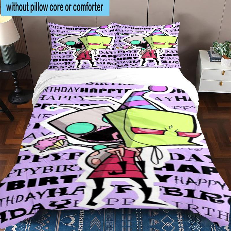 3PCS Alien Invasion Pattern 3pcs Bedding,Including 3PCS Duvet Cover And 2pcs Pillowcases Perfect for Christmas,Ideal for Bedroom, Dormitory