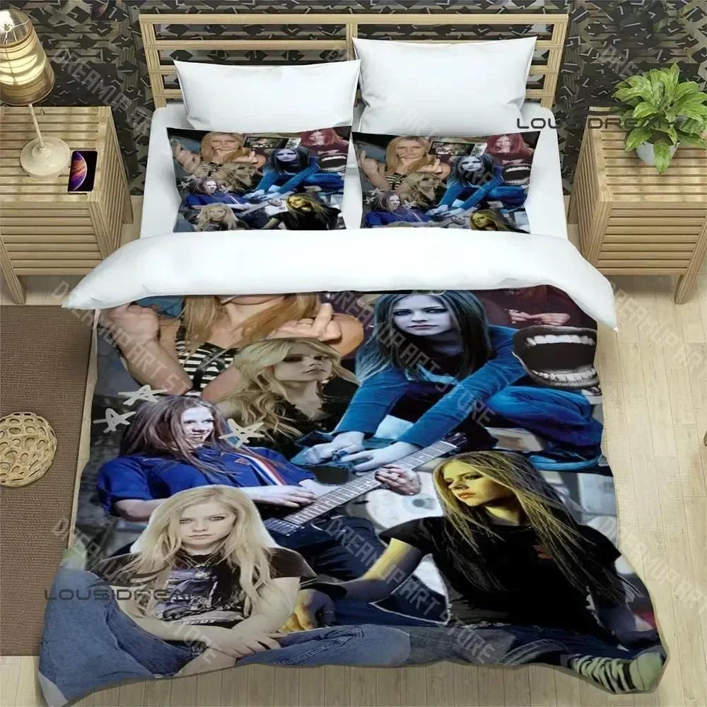 Singer AVRIL LAVIGNE Printed Bedding Sets Exquisite Bed Supplies Set Duvet Cover Bed Comforter Set Bedding Luxury Birthday Gift