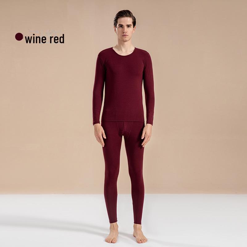 Men's Pure Cotton Thermal Underwear Set - Autumn/Winter Cold-Resistant Base Layer Top & Bottoms