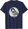 Coal Tit T-Shirt Retro Bird Tee Design 10 Colors by Bird.Fan