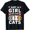 T-shirt da donna 'Cat Just A Girl Who Loves Cats'