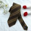 Handmade Japanese Vintage Dark Green Striped Tie - Retro College Style