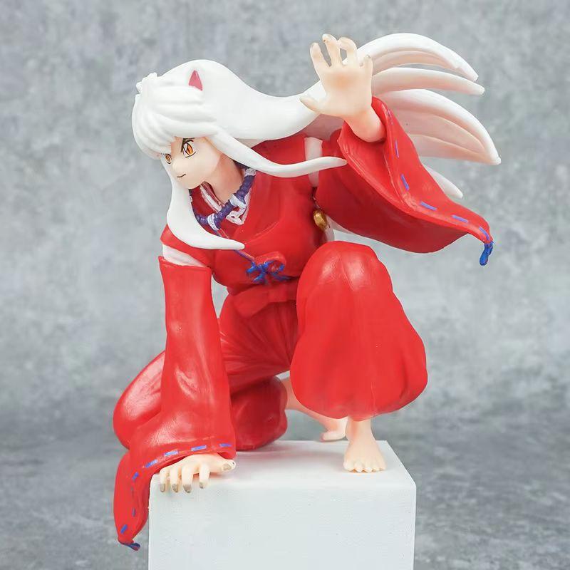 Inuyasha Sesshoumaru Sitting Pressing Action Figure Model Kit With Chassis Desktop Ornament Decor Trendy Toy For Gift Poseable Articulated Scale