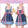 Oktoberfest Plain Dress Costume For Women Featuring Charming Vintage Style Design