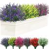 Artificial Lavender Flowers, Plastic Plants Lavender Outdoor Indoor Fake Flowers, Home Decoration Party Wedding Garden Office Terrace Decoration