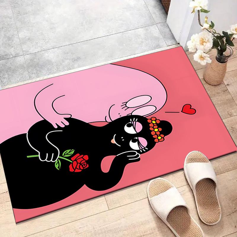 barbapapa Polyester Carpet, Soft Indoor Mat for Office Chair, Living Room, Computer Desk - Decorative Home Office Rug Design