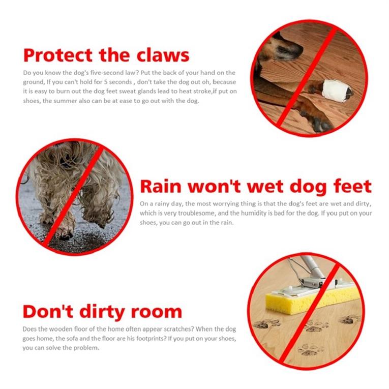 Outdoor 4pcs Waterproof Pet Dog Shoes Footwear for Small Cats Dogs Puppy Shoes