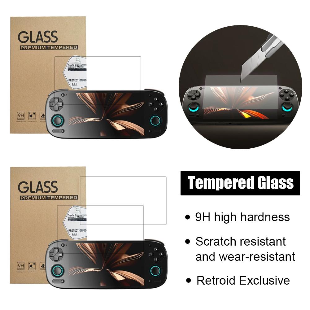 1/2PCS 9H Hardness Tempered Glass Screen Protector for Retroid Pocket 6 Transparent Anti-Scratch Anti-Fingerprint