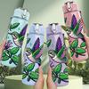 1PC Hummingbird Lavender Floral 750ml Color Plastic Sports Water Bottle Leakproof Flip Straw Lid Suitable for Sports Office Home Use