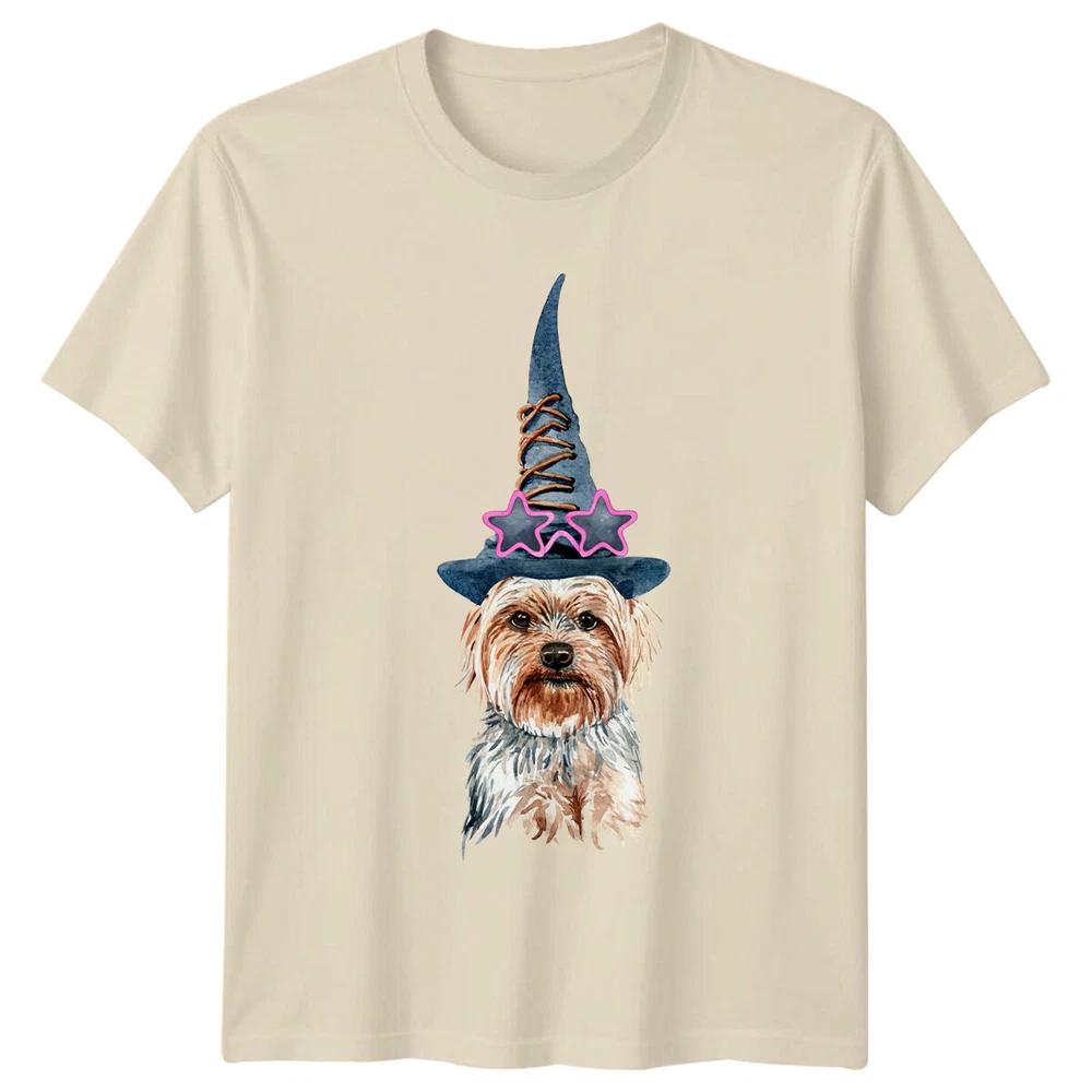 Halloween Dog Witch Hat Unisexs TShirt Cute Yorkie Boo