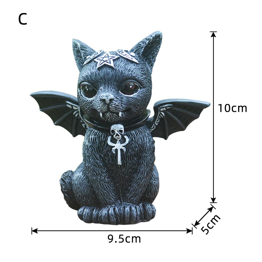 Tuin Kitten Standbeeld Beeldje Magische Kat Hars Ambachten Dierlijke Decoraties Heks Kat Sculptuur