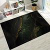 2026 Luxurious Marble Black Green Gold Colorful Stone Texture Rug for Bedroom Living Room Sofa Home Doormat Decor,Non-slip Mat