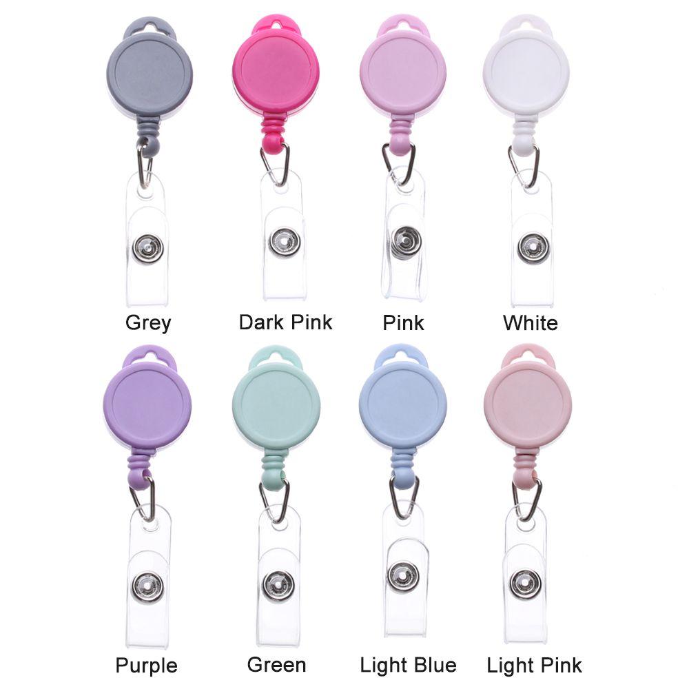 Fournitures de bureau unisexes Clip pour carte d'identité/nom Clip anti-perte Porte-badge rétractable Porte-clés Lanières