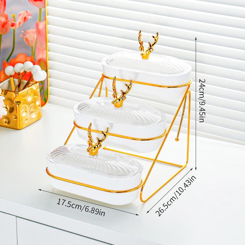 New Style Divided Fruit and Snack Display Plate for Living Room