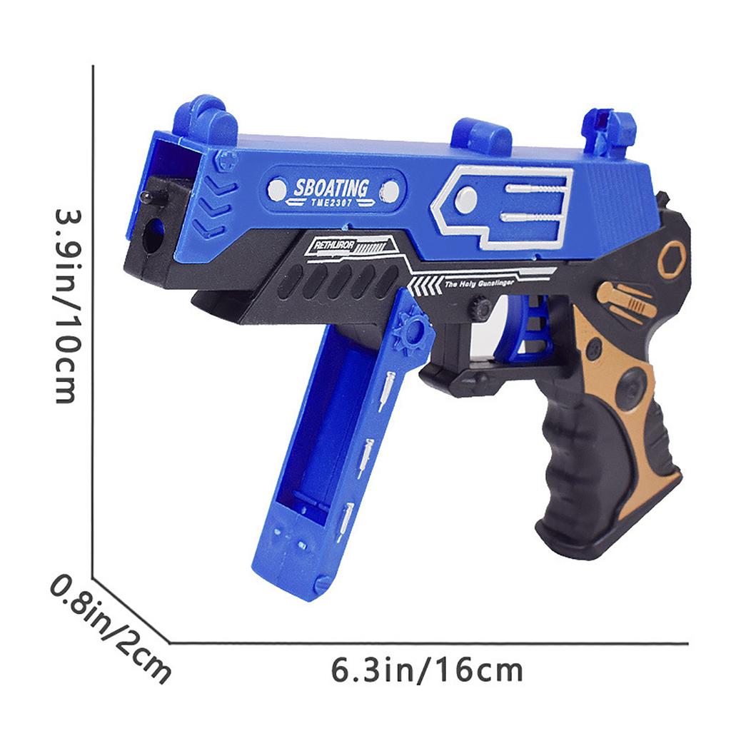 Battle Continuous Firing Rubber Band Gun, Large Foldable Launcher Pistol, Competitive Shooting Game Rubber Band Pistol Set