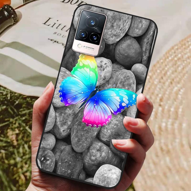 For Coque vivo V21e Case Silicon Back Cover Phone Case For vivo V21e Cases Soft bumper Funda on vivo V2061 V21 e V 21e 6.44" Bag