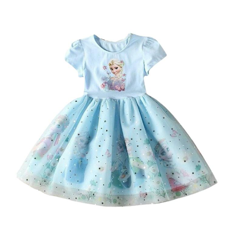 Gefrorenes Elsa Prinzessinnenkleid für Kinder Mädchen Weicher Bequemer Stoff Perfekt für Partys!