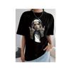 Ladies' Avant-garde Nun Tattoo Printed T-shirt - Round Neck Casual Street Style Top, Fashionable T-shirt for Daily Comfortable Wearing