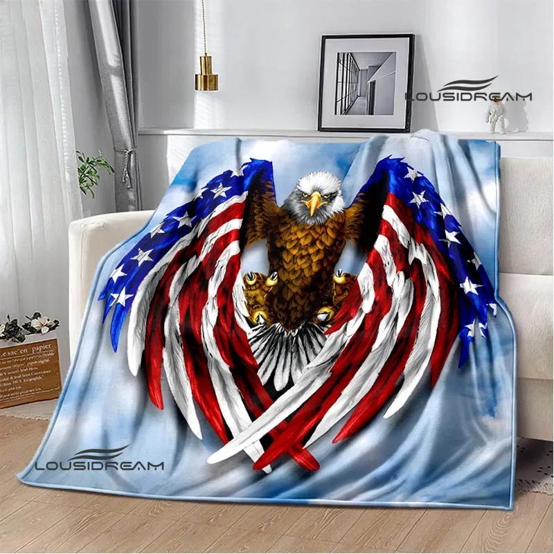 3D Eagle Printed Blanket Picnic Blankets Flange Warm Blanket Soft and Comfortable Blanket Bed Linings Birthday Gift