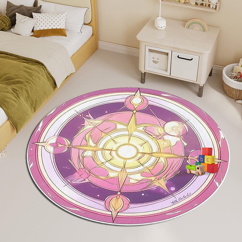Rond Tapijt, Mat voor Bureaustoel, Groot Oppervlak Slaapkamer, Woonkamer, Salontafel, Hangmand, Magisch Cirkel Tapijt, Vlekbestendig