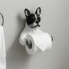 Cute Dog Toilet Paper Holder 3D Dog Shape Dispenser Dog Toilet Roll Holder Multif-unctional Decorative Wall Mounted Roll Rack