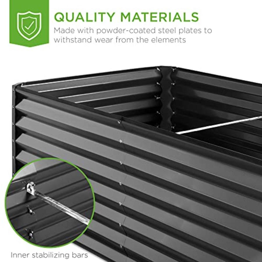6x3x2ft Outdoor Metal Raised Garden Bed Deep Root Box Planter for Vegetables Flowers Herbs 269 Gallon Ccity 100 Non Toxic Mater