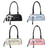 Women PU Leather Elegant Commuter Shoulder Purse with Zipper Closure Solid Color Shoulder Bag for Travel Shopping Work Daily Use