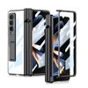Capa de vidro transparente com suporte magnético para Samsung Galaxy Z Fold 4 5G com suporte para S Pen Proteção de tela da câmera Coque Fundas