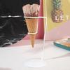 Iron Ice Cream Cone Stand Cupcake Holder Decorative Display Rack for Desserts Fries Parties Cold Drink Shop