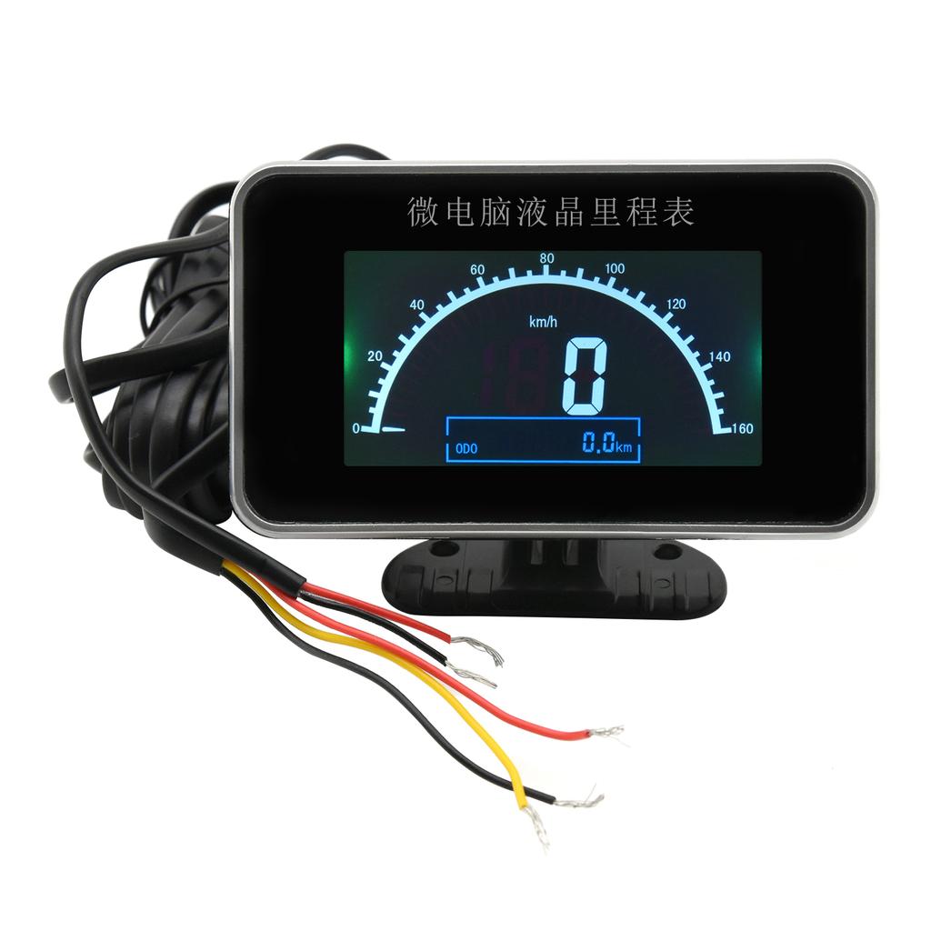 AD New Car Truck 2 IN 1 Functions Digital Speedometer Speed Meter + Odometer Gauge LCD Instrument Panel + Alarm LCD Gauge