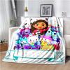 Süße Cartoon Gabby's Puppenhaus Decke Kinder Super Weiche Decke für Sofa Reise Couch Picknick Flanelldecke Geburtstagsgeschenk