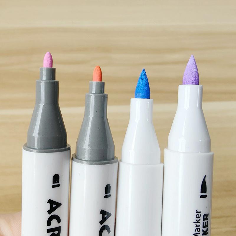 18-Color Double-Ended Acrylic Marker Set for Kids - Art, DIY, Journals & Coloring