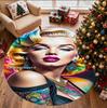 Marilyn Monroe Pattern Round Rug, Indoor/Outdoor Mat, for Picnic, Gameroom, Bedroom, Office, Living Room, Home Decor Carpet, Birthday Gift