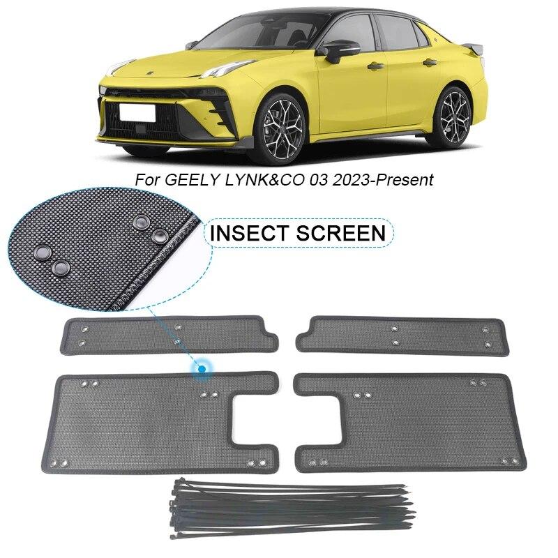 4 stücke Auto Insektensichere Lufteinlass Schutz Abdeckung Einsatz Vent Racing Grill Filter Net Zubehör Für GEELY LYNK&CO 03 2023-2025