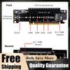 PCIe X16 To X8+X4+X4 Expansion Riser Card Extended Card PCIE4.0 Adapter Card Expansion Card M.2 NVMEx2 Input Ports