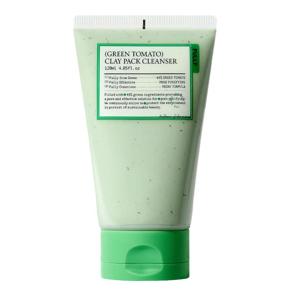 Máscara de Limpeza Facial de Argila com Tomate Verde 120ml / Suavizante, Nutritiva, Hidratante, Cosméticos Coreanos, K-Beauty