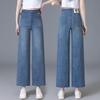 Women's 2025 High-Waisted Wide-Leg Jeans: Spring/Summer Thin Draped Style