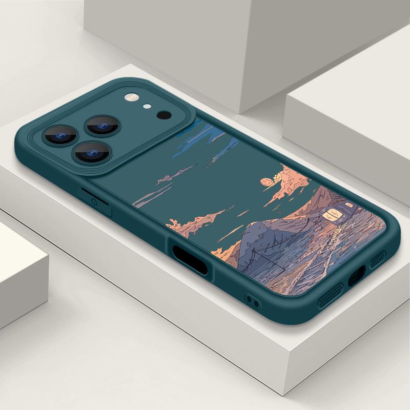 Bergzug-Muster TPU Handyhülle Für iPhone Air 16e 17 16 15 14 Pro Max 13 12 Pro 15 16 Plus Stoßfest Weiche Silikonhülle