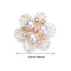 Apparel Sewing Flower-shaped Crystal Pearl Button Pearl Hairpins Headwear Clip Rhinestone Buttons