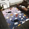Cute Cartoon Cats Pattern Gradient Background Carpet for Home Decor Suitable for Use As an Anti-slip for Room and Bedroom Sofas