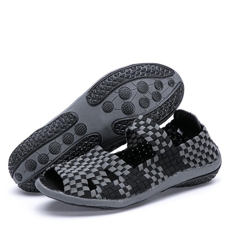 Korean Style Elastic Woven Women's Casual Sneakers