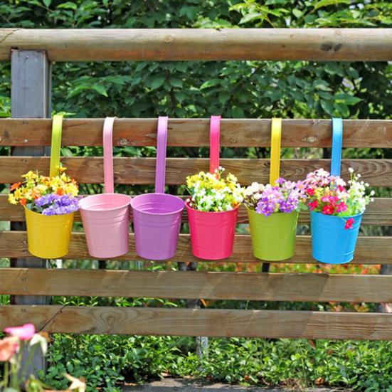Squisito Fioriera da Appendere in Ferro per Decorazione del Balcone