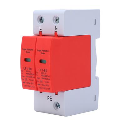Parafoudre CC 2P 40kA à 80kA Parafoudre de Tension Maison Dispositif de Protection CA 385V